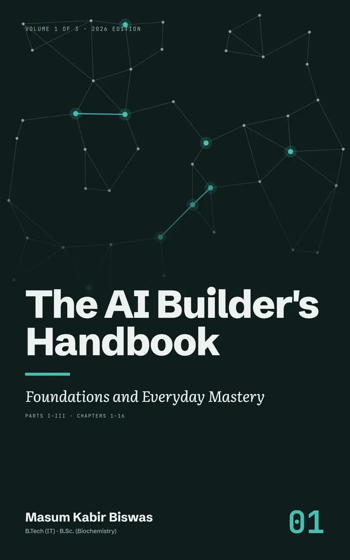 Cover of The AI Builder's Handbook, Volume 1: Foundations and Everyday Mastery